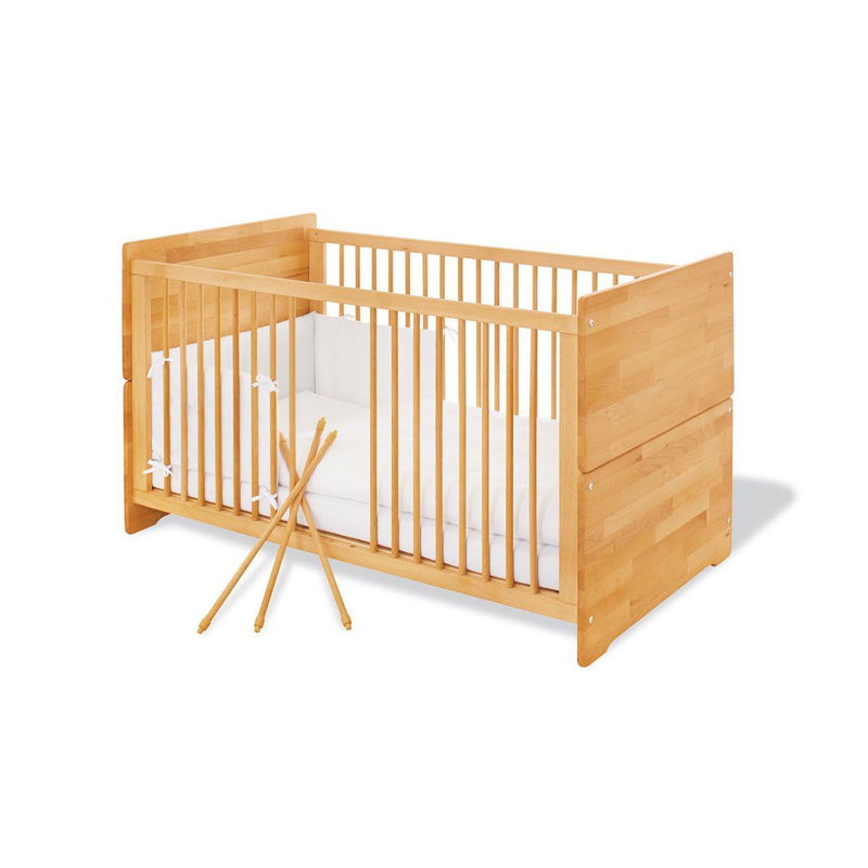 babyonlineshop Pinolino Natura Kinderbett 70x140 cm Massivholz inkl. Umbauseiten - zum Toppreis Exklusive Angebote
