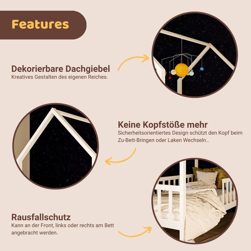 babyonlineshop Artkid Benni Hausbett Natur 90 x 200 cm Blitzangebot