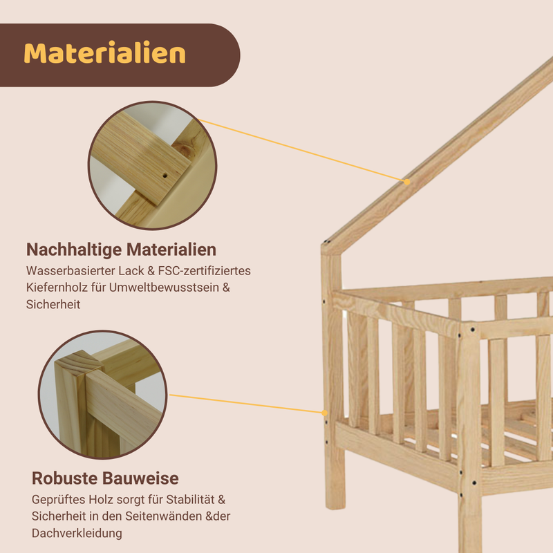 babyonlineshop Artkid William Hausbett natur 90 x 160 cm Saisonale Angebote