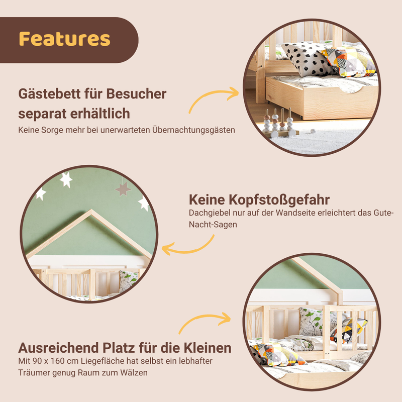 babyonlineshop Artkid William Hausbett natur 90 x 160 cm Saisonale Angebote