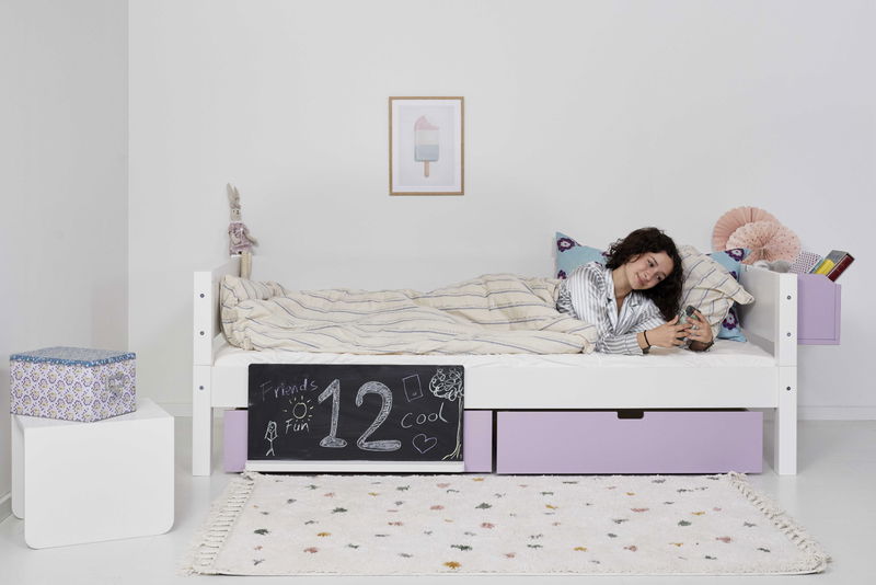 babyonlineshop Manis-h Einzelbett ohne Lattenrost 140x200 cm einfarbig - 22 Farben wählbar Sonderangebote