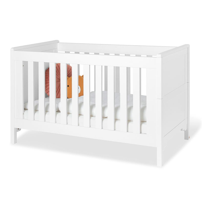 babyonlineshop Pinolino Chalet Kinderbett 70x140 cm weiß inkl. Umbauseiten