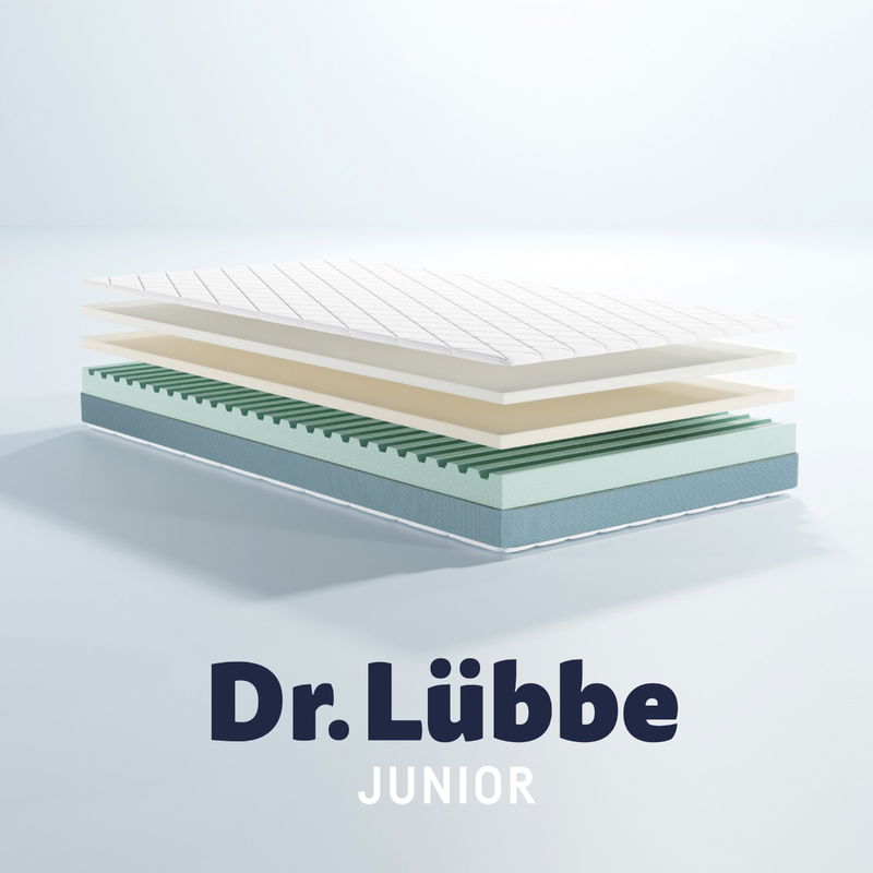 babyonlineshop Zöllner Dr. Lübbe Junior Matratze 120 x 200 cm 3-Schicht-Matratze mit TENCEL©-Bezug