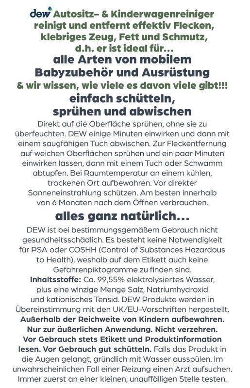 babyonlineshop tfk by dew - Autositz und Kinderwagen Reiniger (65ml) Kostenloser Versand international
