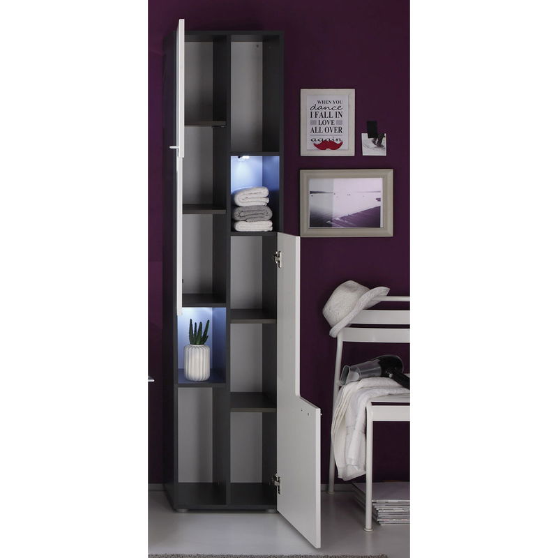 babyonlineshop trendteam Tetris Hochschrank Weiß / Graphit Online