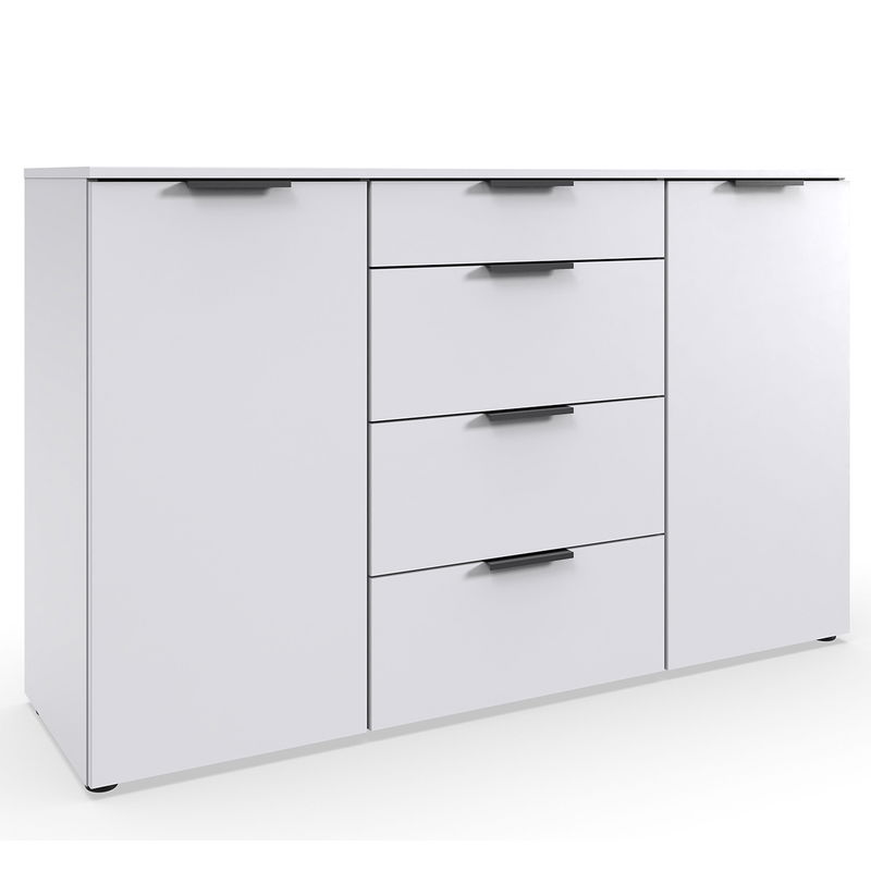 babyonlineshop Wimex level36 black A Kombikommode 2T 4S Weiß