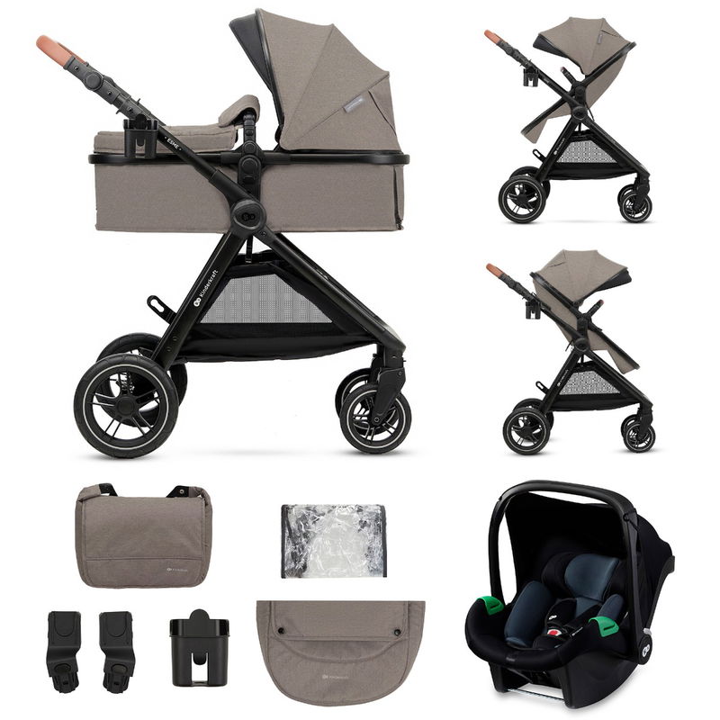 babyonlineshop Kinderkraft Multifunktionaler 3-in-1-Kinderwagen ESME Sand Beige