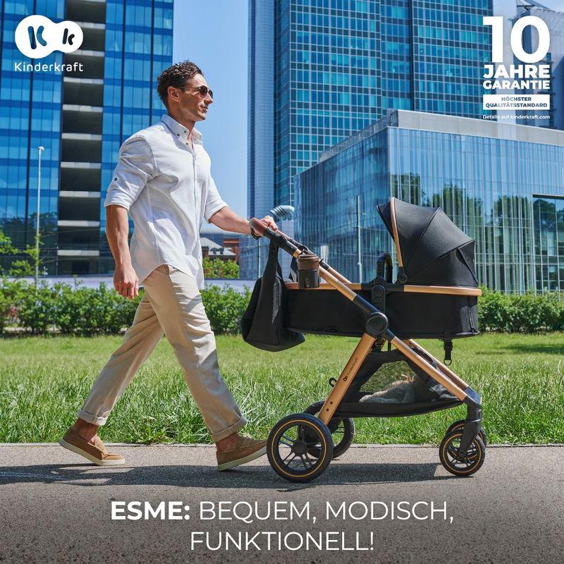babyonlineshop Kinderkraft Multifunktionaler 3-in-1-Kinderwagen ESME Sand Beige Black Friday
