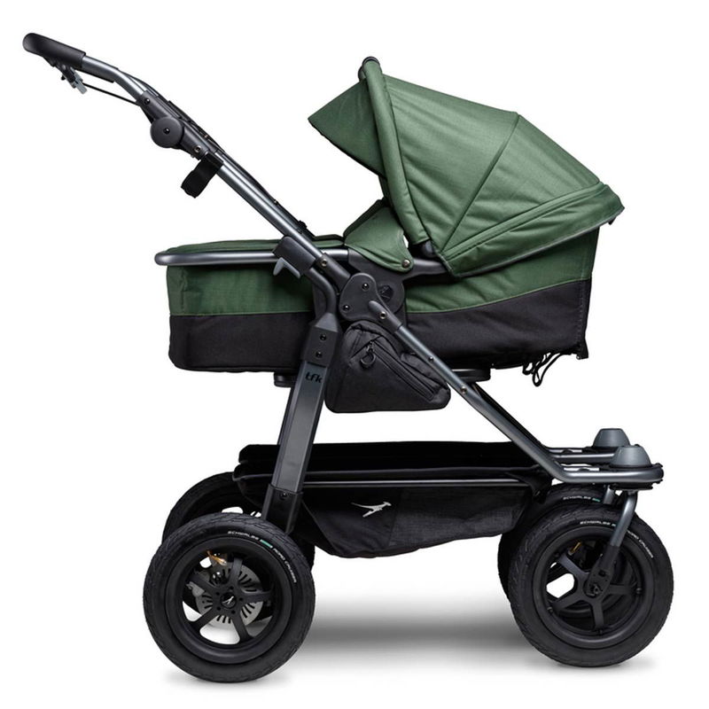 babyonlineshop tfk duo Kombi Kinderwagen olive Zwillingswagen mit Luftrad-Set Große Rabatte