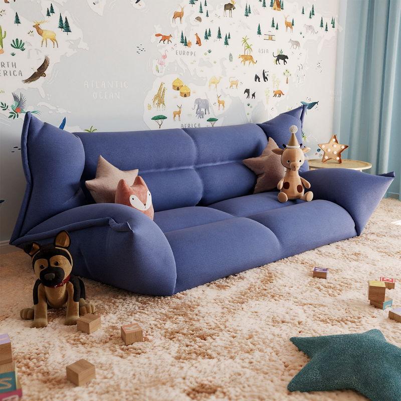babyonlineshop Nature Kid Faltsofa blau mehrfach verstellbar mit rutschfestem Unterboden Angebote
