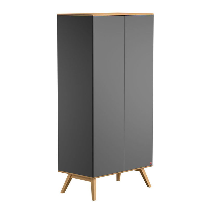 babyonlineshop VOX Nature Kleiderschrank 2-türig grau/eiche