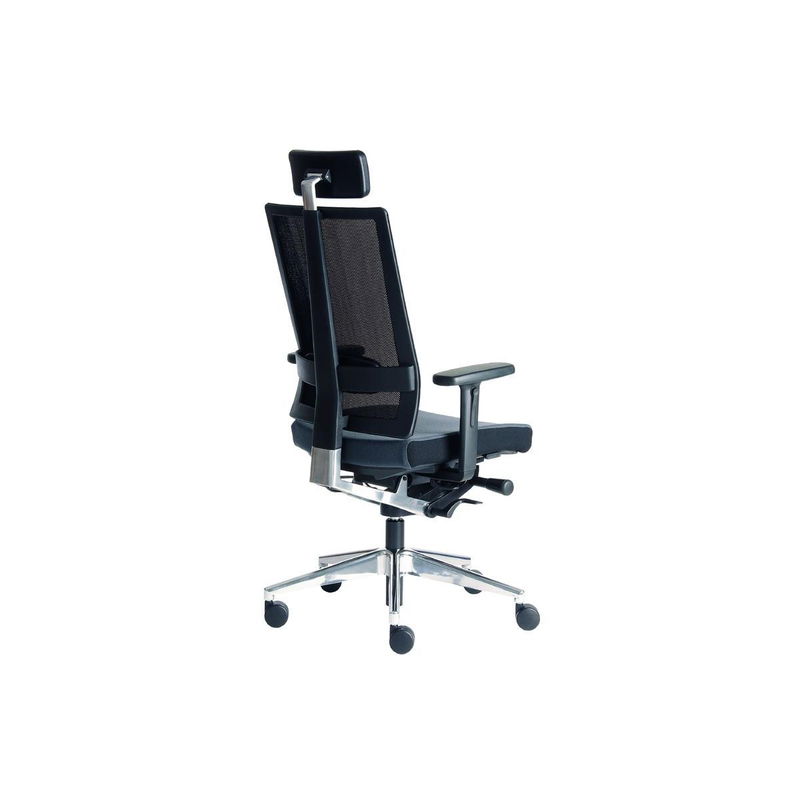 babyonlineshop Rovo XN 5070 Drehstuhl mit Kopfstütze Semianilin-Leder