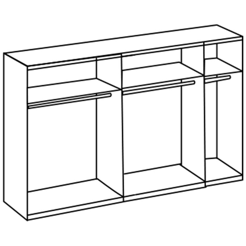 babyonlineshop Wimex Detroit Schwebetürenschrank 250 cm Plankeneiche Dekor/Raw steel Begrenztes Angebot