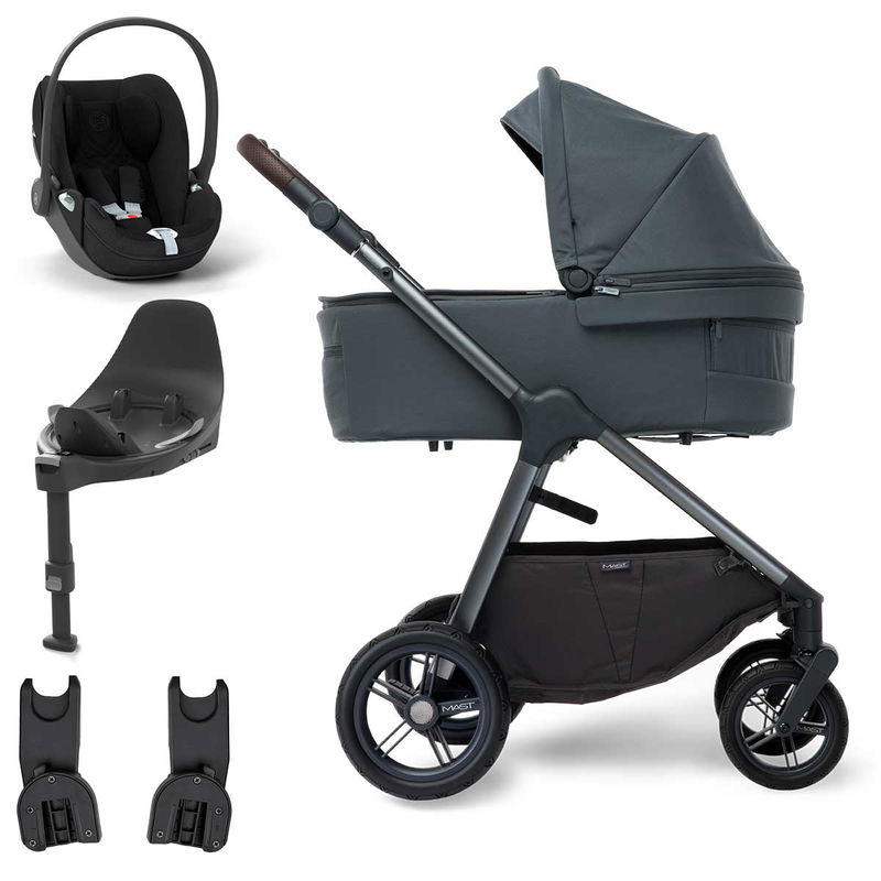 babyonlineshop Mast Swiss M.5x Kinderwagen VOLCANIC ASH Bundle