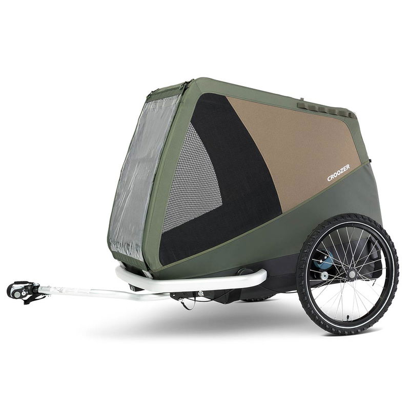 babyonlineshop Croozer Dog Tammo Moss green Fahrradanhänger für sehr große Hunde geeignet