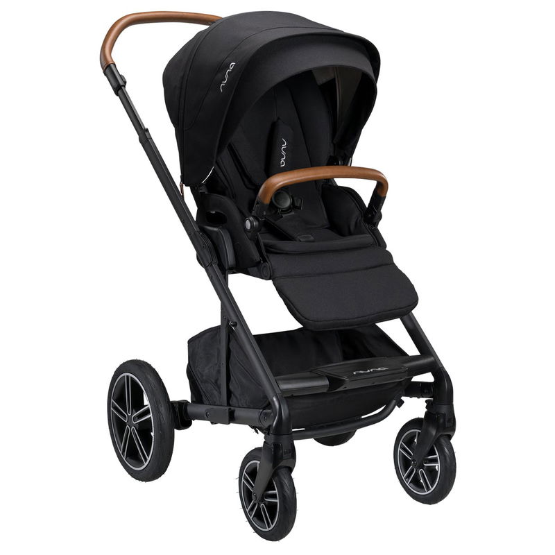 babyonlineshop nuna MIXX next Kinderwagen Caviar inkl. Fußsack Regenverdeck Adapter