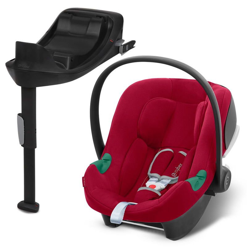 babyonlineshop CYBEX Aton B2 i-Size Babyschale Dynamic Red inklusive Base One Gruppe 0+