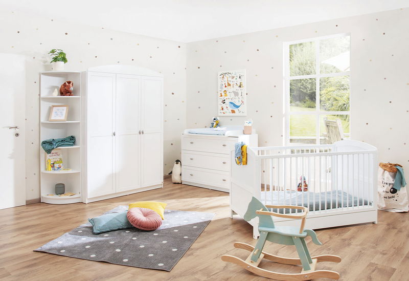 babyonlineshop Pinolino Laura Kinderzimmer breit 3-türig 3 Teile