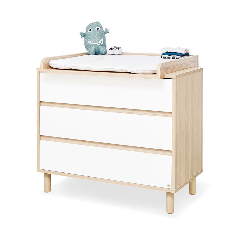 babyonlineshop Pinolino Flow Kinderzimmer breit groß Dekor Esche/weiß Outlet