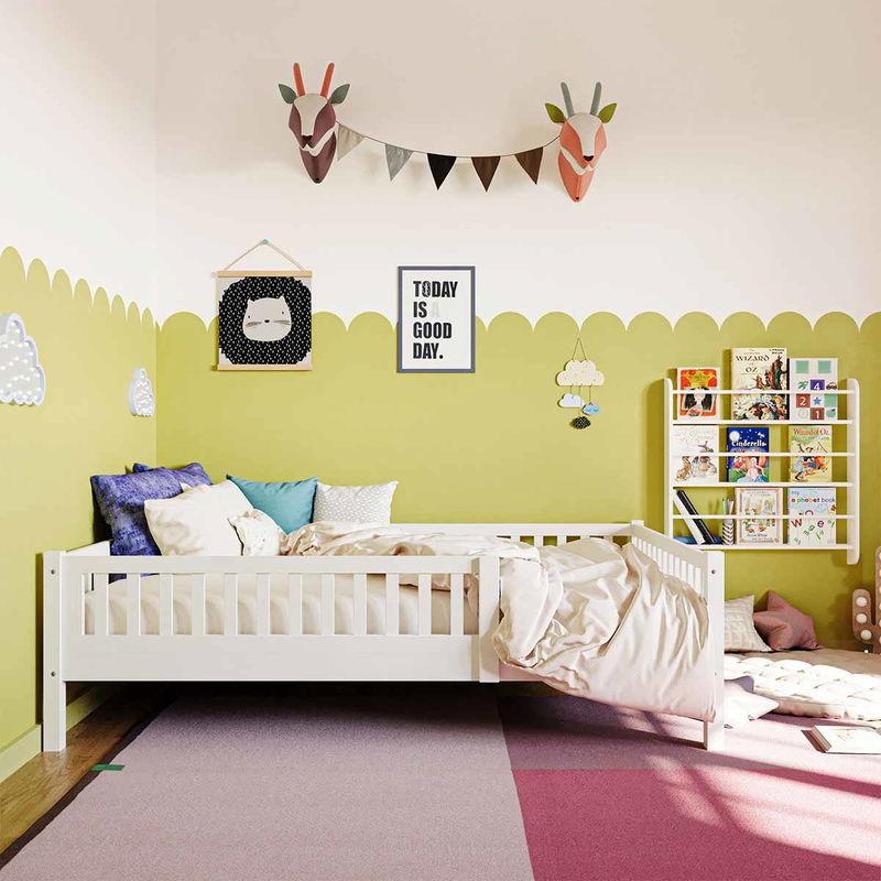 babyonlineshop Nature Kid Lilly Einzelbett weiß 120x200 cm Meist gekauft