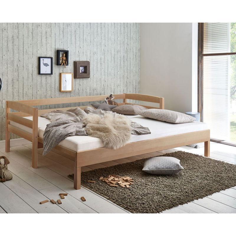 babyonlineshop Relita EMILIA Einzelbett Buche massiv Natur 90/180 x 200 cm ausziehbar Preisnachlass