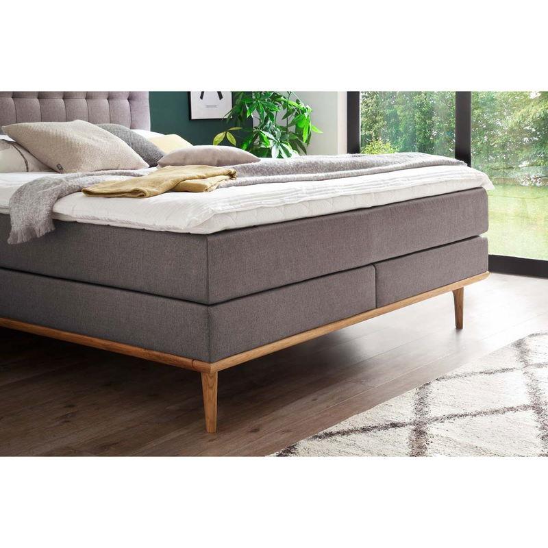 babyonlineshop Meise Möbel Massello Boxspringbett 180 x 200 cm taupe Stoff - inklusive Lieferung Weihnachtsangebot