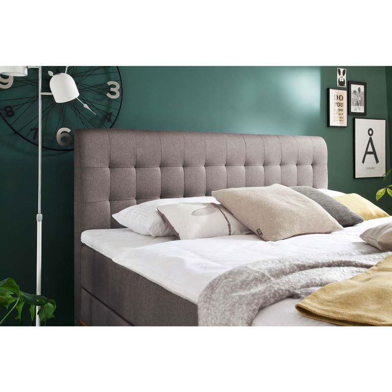 babyonlineshop Meise Möbel Massello Boxspringbett 180 x 200 cm taupe Stoff - inklusive Lieferung Weihnachtsangebot