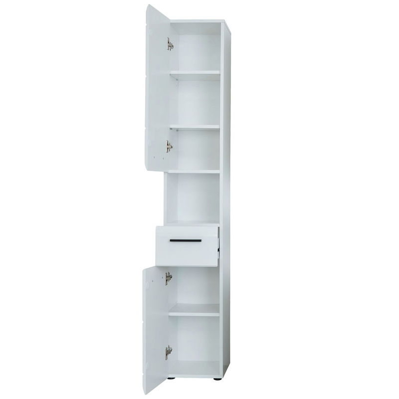 babyonlineshop trendteam Skin Hochschrank offenes Fach Weiß Hochglanz Neueste Mode