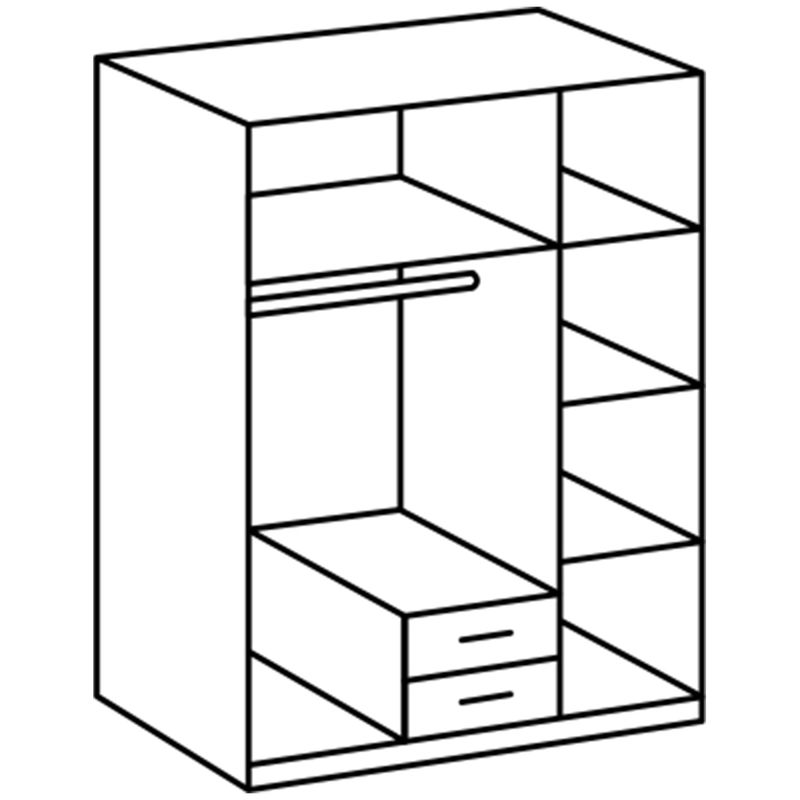 babyonlineshop Wimex Bochum Kleiderschrank 135 cm Graphit/digi-steel-Optik Verkauf