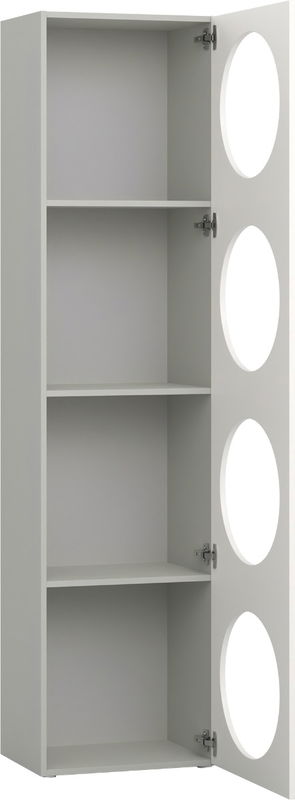 babyonlineshop Vox RELI - Bücherregal schmal mit Frontoption: 7 Gehäuse: Grau Front: Alabasterweiß Blitzverkäufe