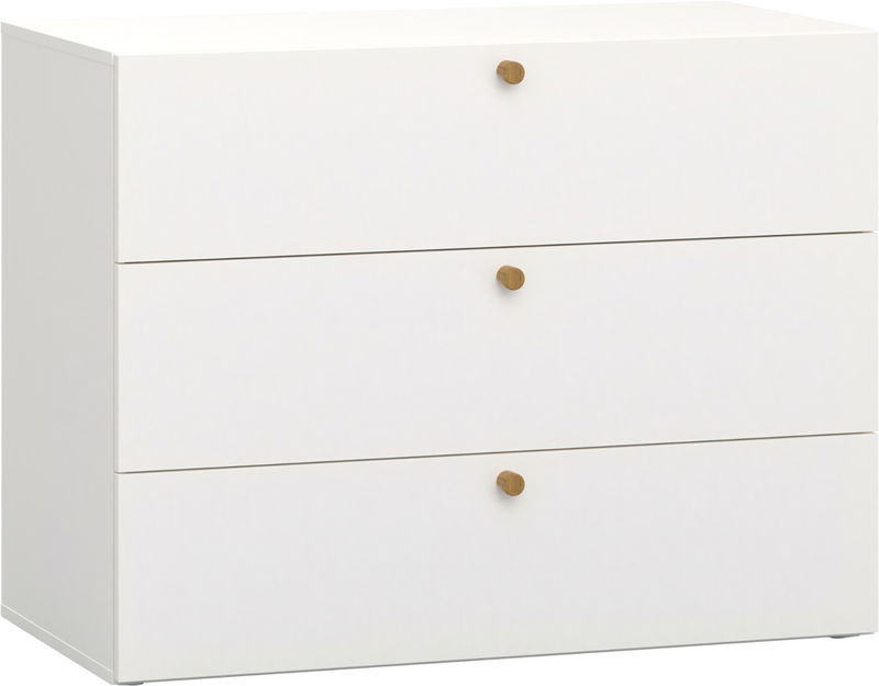 babyonlineshop Vox RELI - Kommode mit Schubladen und Eichengriff / Alabasterweiß Limitierter Zeitrabatt