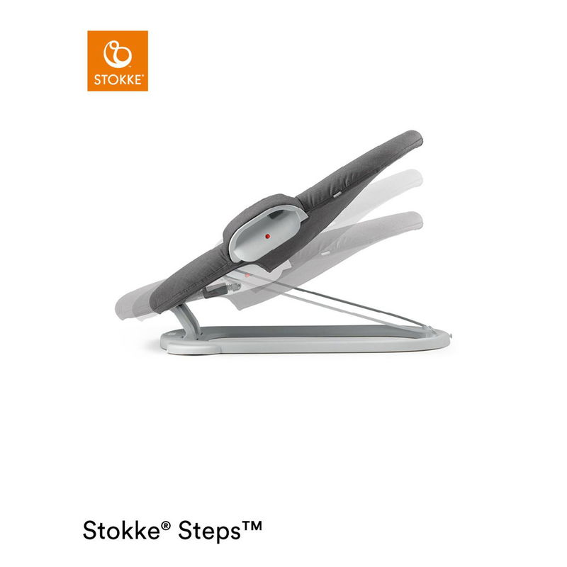 babyonlineshop Stokke® Steps™ Bouncer White Deep Grey Babywippe passend zum Hochstuhl Zeitlich begrenztes Angebot