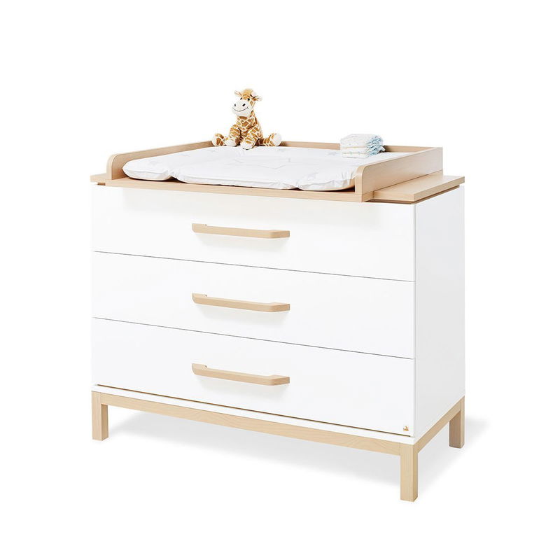babyonlineshop Pinolino Light Kinderzimmer breit groß - 3T Weiß/Kiefer massiv Kostenlose Rückgabe