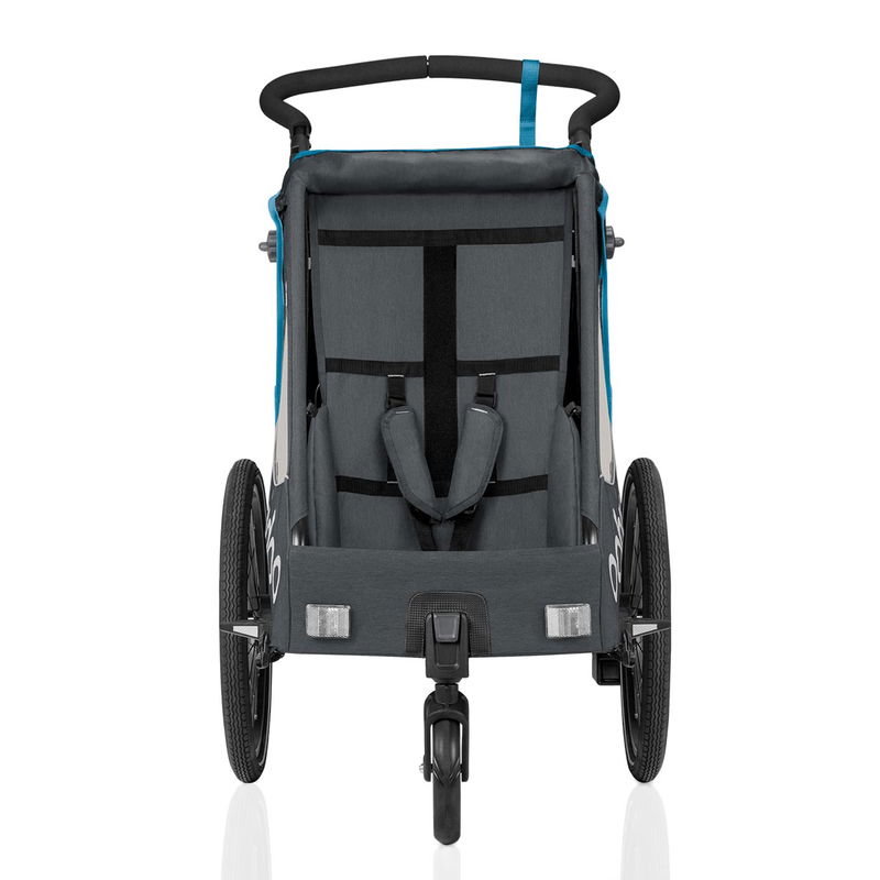 babyonlineshop Qeridoo Qupa1 Blue Fahrradanhänger 360-Grad-Buggyrad und Deichsel 2023 Riesige Rabatte
