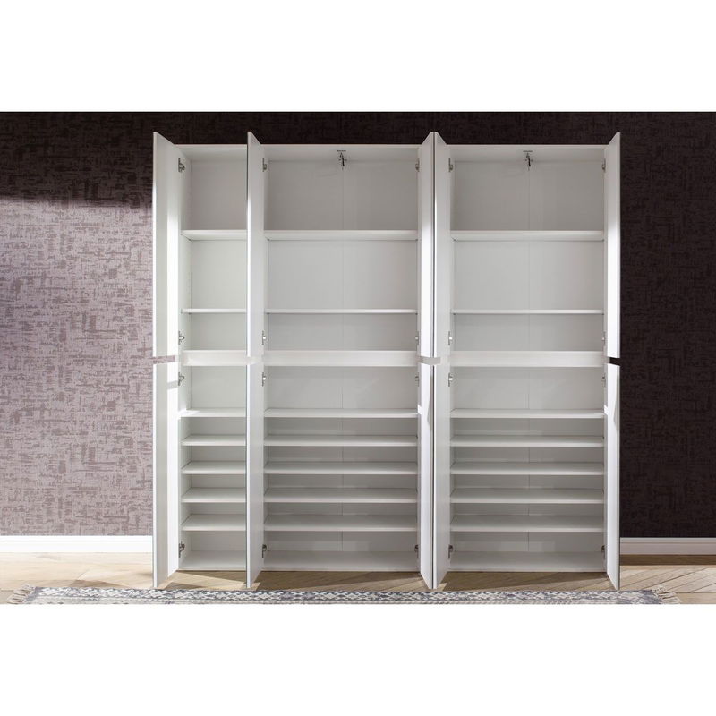 babyonlineshop trendteam Mirror Spiegelgarderobenschrank Weiß Melamin Kostenloser Versand