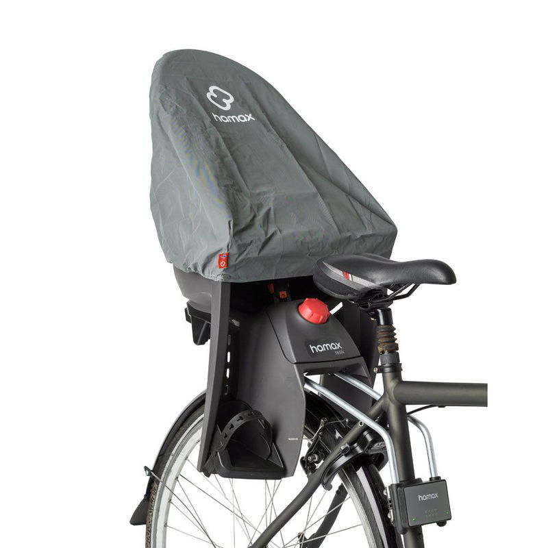 babyonlineshop Hamax Kiss Fahrradsitz Grau/Blau/Orange abschließbare Halterung VIP-Rabatte