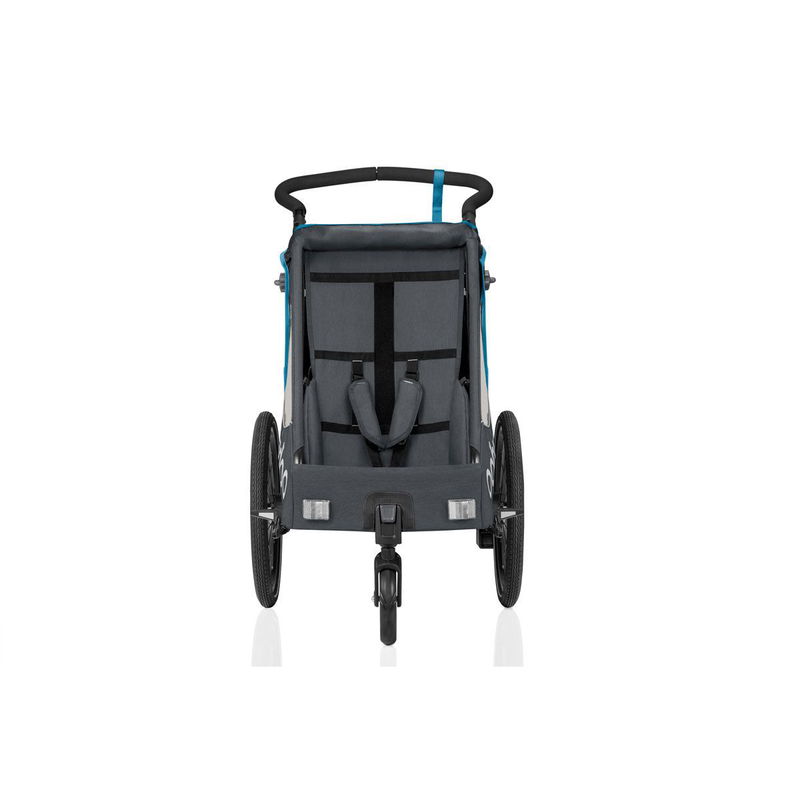babyonlineshop Qeridoo Qupa1 Blue Fahrradanhänger 360-Grad-Buggyrad und Deichsel Sonderangebot der Fabrik