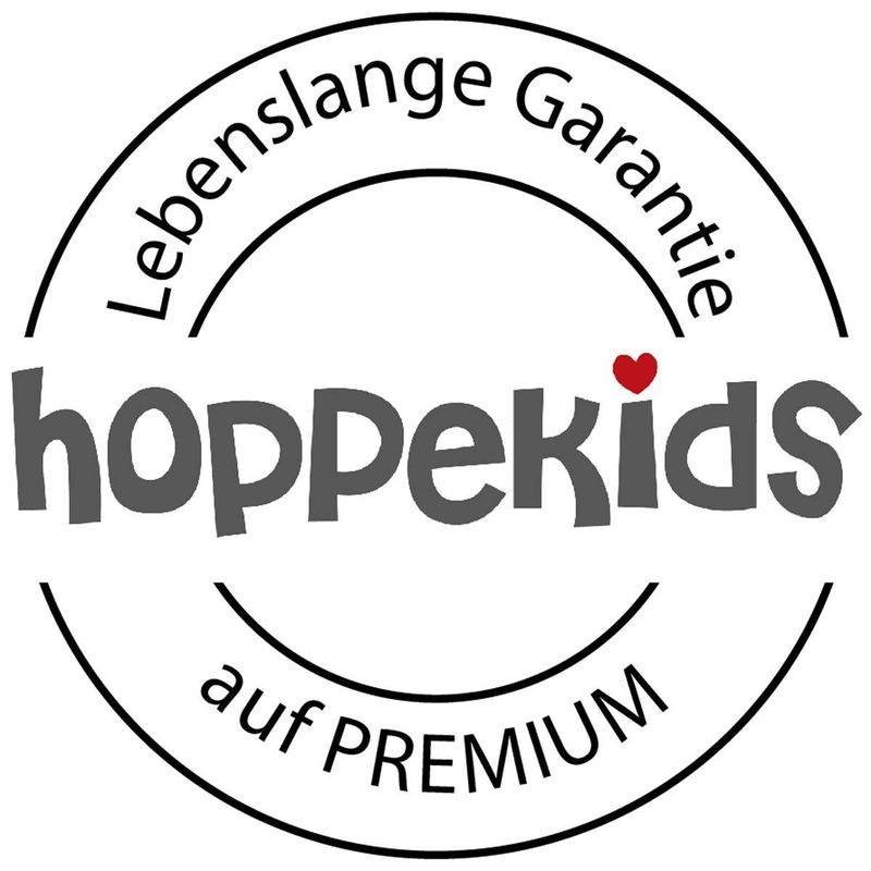 babyonlineshop Hoppekids Hochbett ECO Luxury 90x200 cm mit gerader Leiter Tischplatte & Lounge-Ecke Rabatt