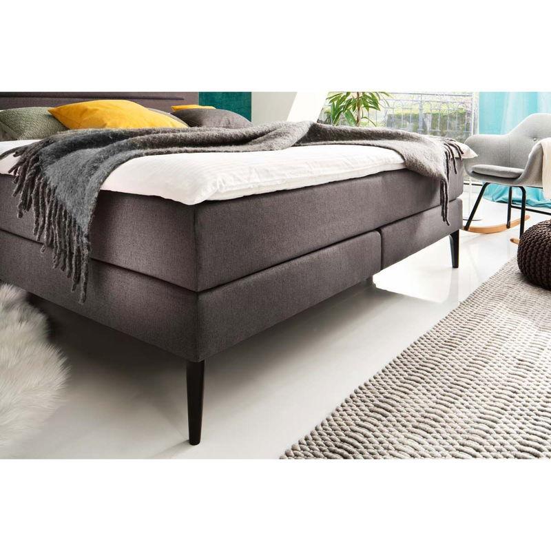 babyonlineshop Meise Möbel Massello Boxspringbett 180 x 200 cm anthrazit Stoff - inklusive Lieferung Großer Ausverkauf