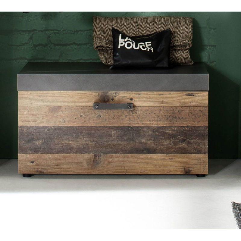 babyonlineshop trendteam Indy Garderoben-Set 2-teilig Old Wood / Graphit Grau Heißer Verkauf