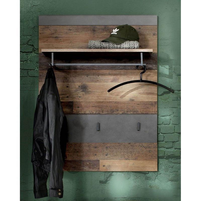 babyonlineshop trendteam Indy Garderoben-Set 2-teilig Old Wood / Graphit Grau Heißer Verkauf