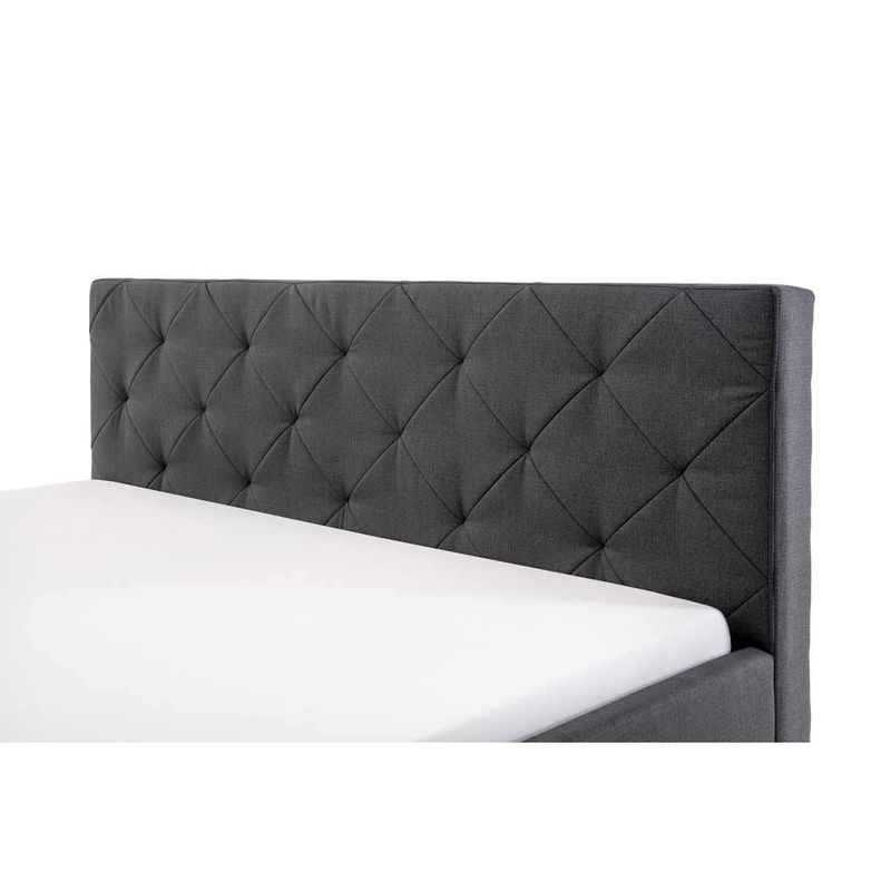 babyonlineshop Meise Möbel Chicago Polsterbett anthrazit 180 x 200 cm mit Chromfüßen Exklusive Angebote
