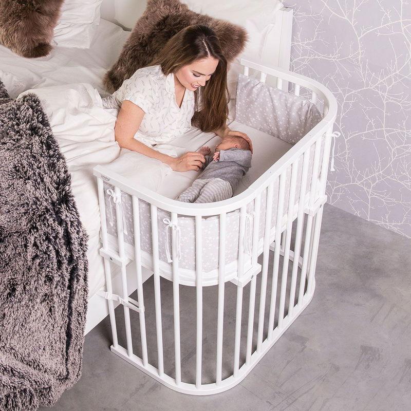 babyonlineshop Babybay Boxspring Beistellbett weiß lackiert Stillbett Vatertagsangebot