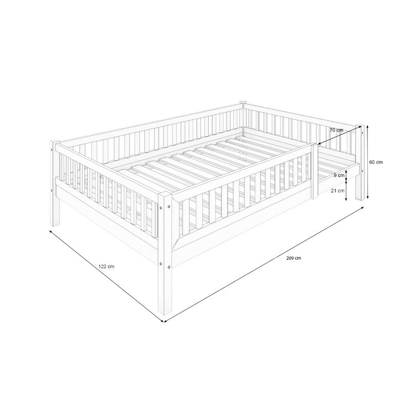 babyonlineshop Nature Kid Lilly Einzelbett natur 120x200 cm Limitierter Zeitrabatt