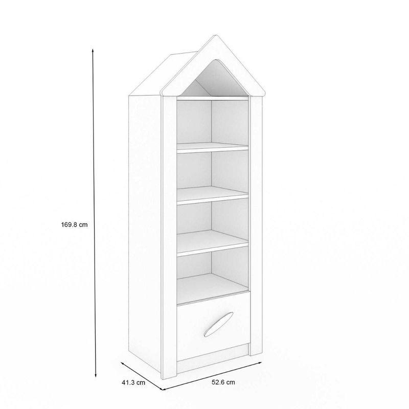 babyonlineshop Nature Kid My House Bücherregal Natur/Grau Saisonschlussverkauf