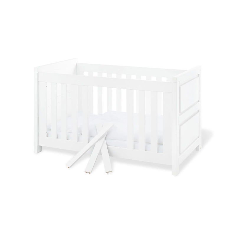babyonlineshop Pinolino Milk Kinderbett 70x140 cm umbaubar zum Juniorbett - zum Toppreis Muttertagsangebot