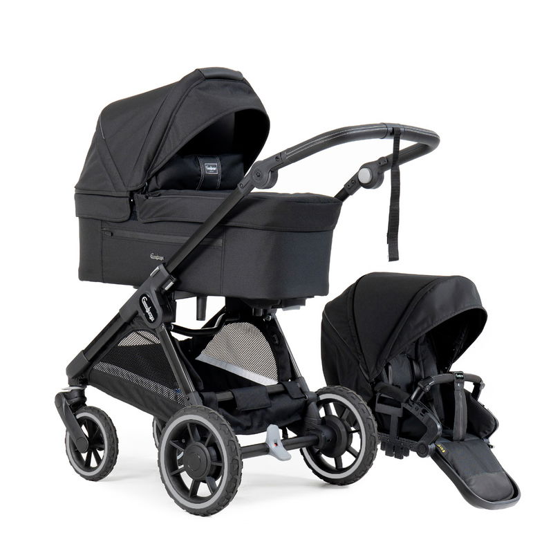 babyonlineshop Emmaljunga SENTO FLAT Kinderwagen All Black Clearance-Verkauf